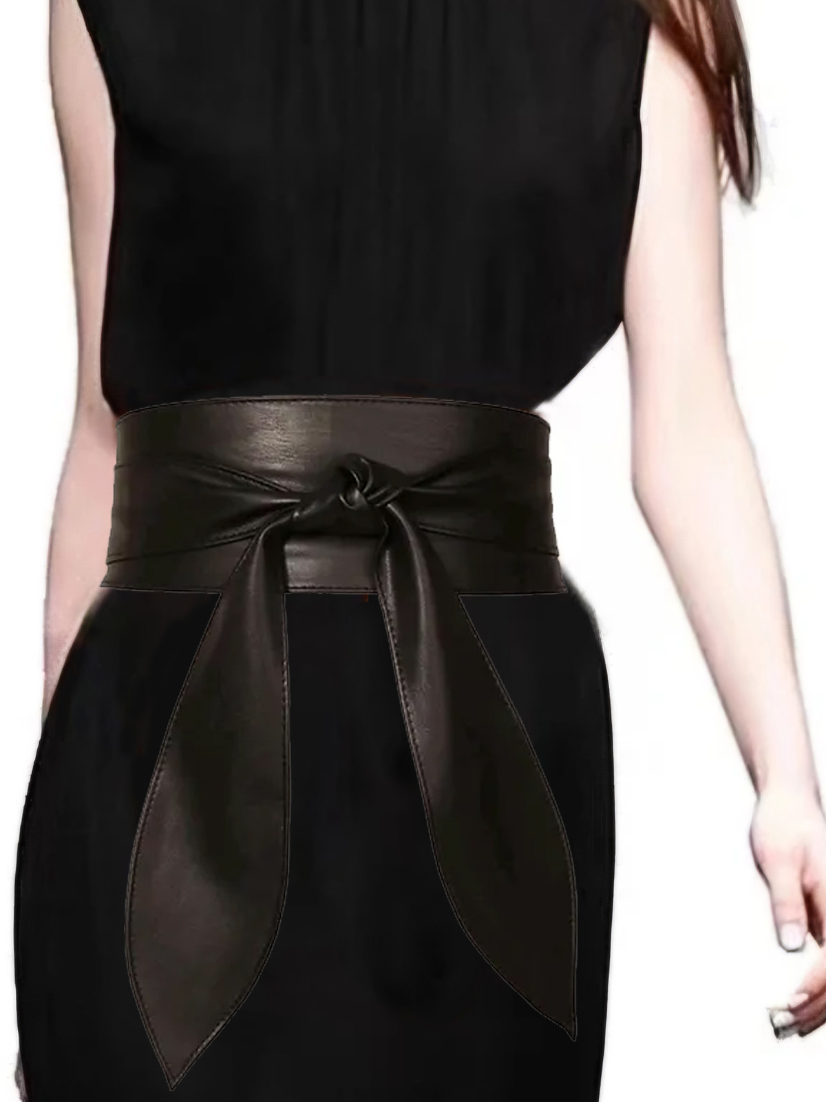 Obi belt in black