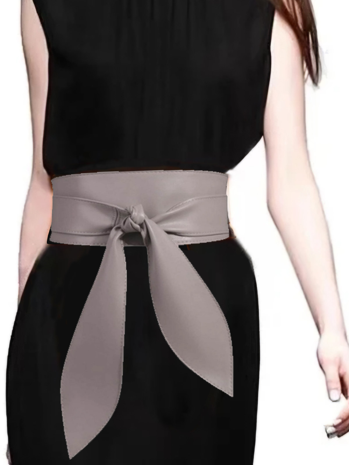 Obi belt in taupe
